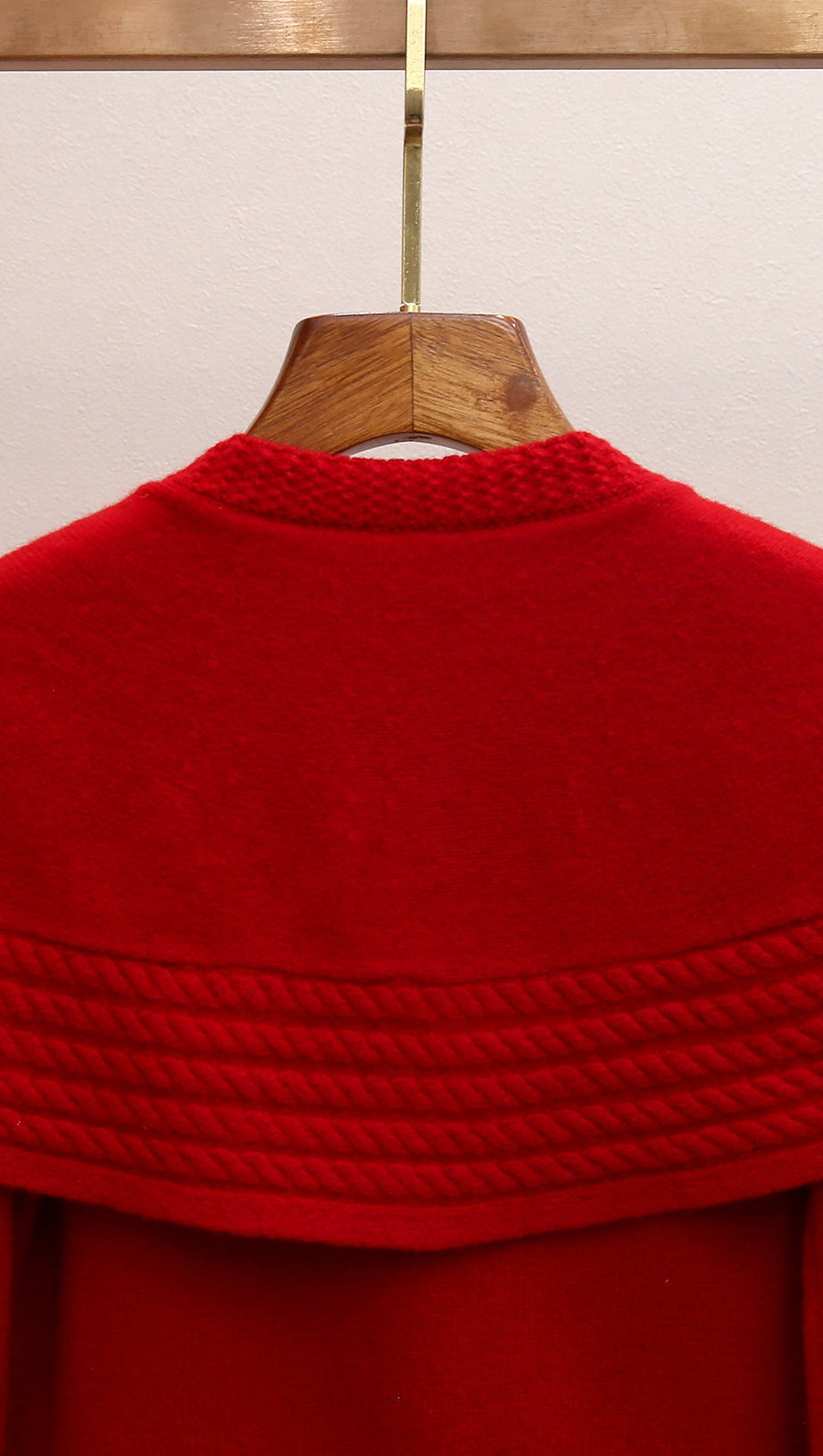 Jadyn Red Bow Cape Sweater Cardigan - Chic & Cozy Statement Knit for Women