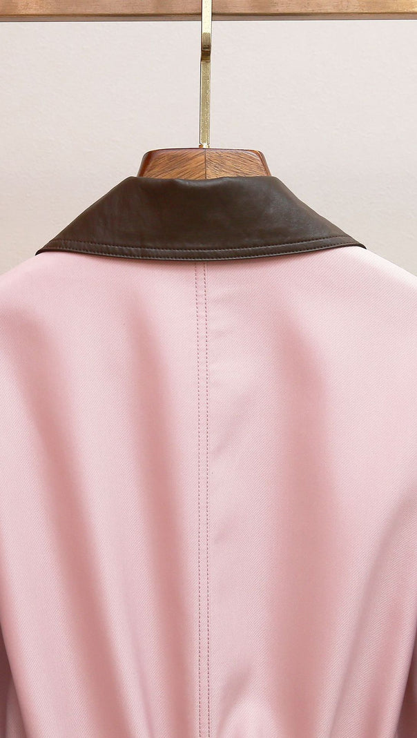 AIIZIE CHIC PINK PEARL EMBELLISHED UTILITY JACKET - HARITA COLLECTION - product image