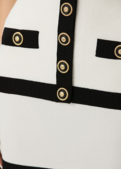 ALIPHINE TWO-TONE MINI BANDAGE DRESS