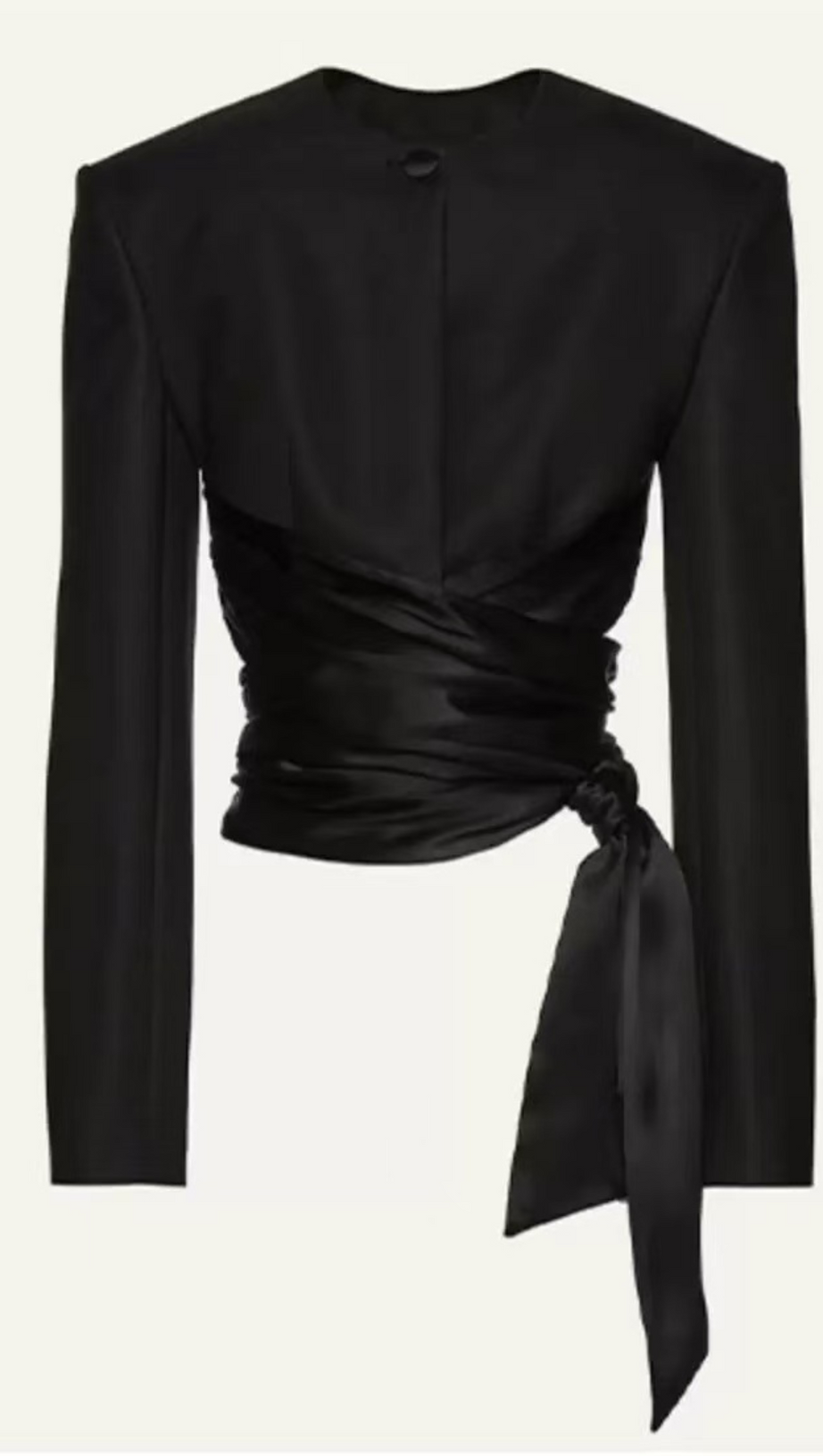 ANDEANA – Kurzes Oberteil mit Schleife in Weiß