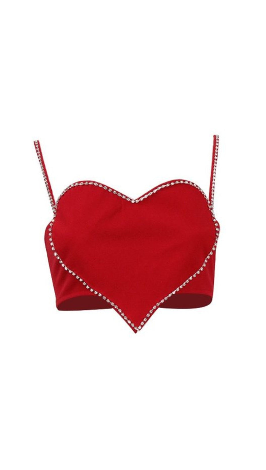EMBELLISHED HEART CROP TOP