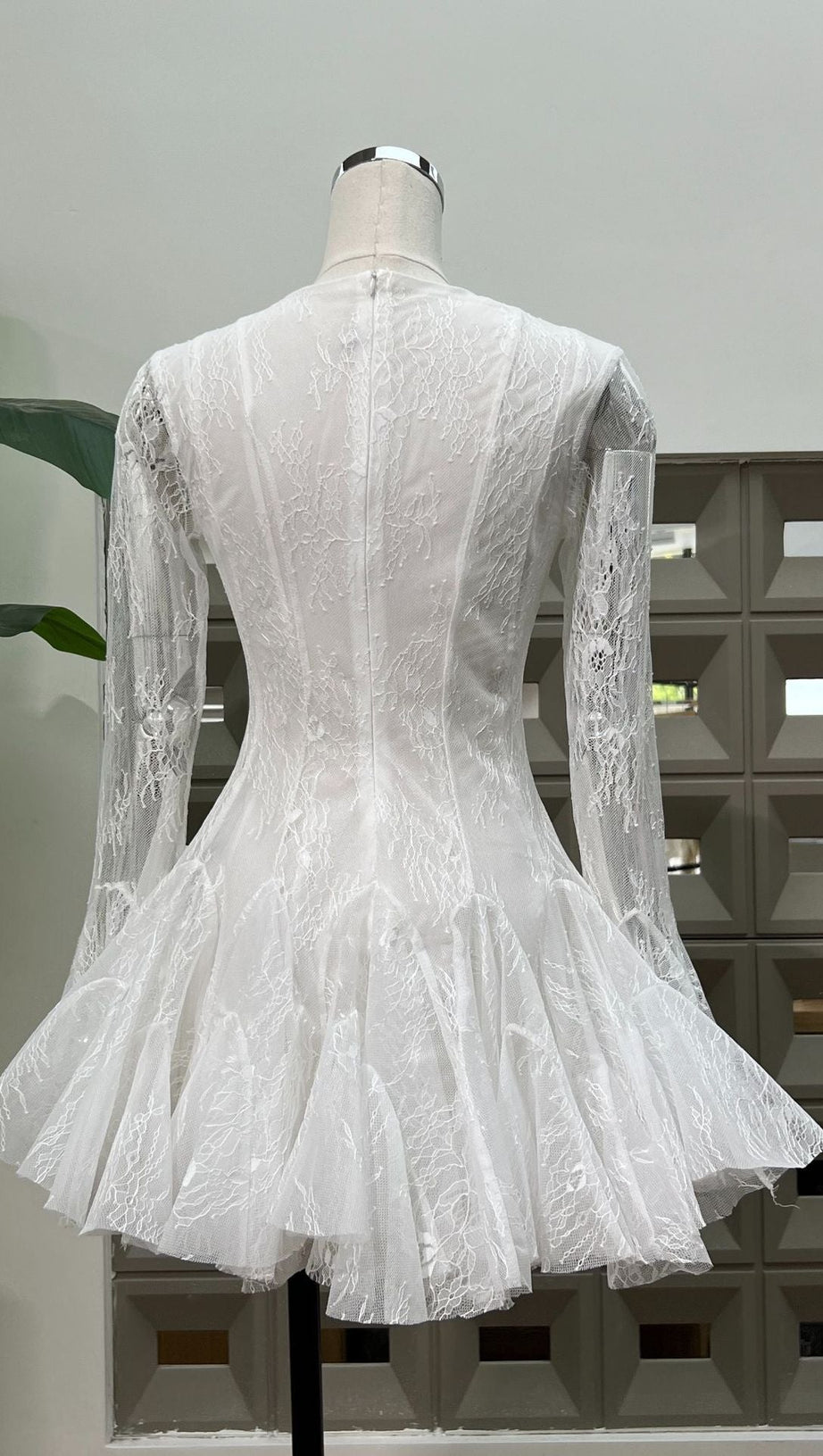 INA BLACK LACE MINI DRESS - ELEGANT LONG SLEEVE COCKTAIL DRESS