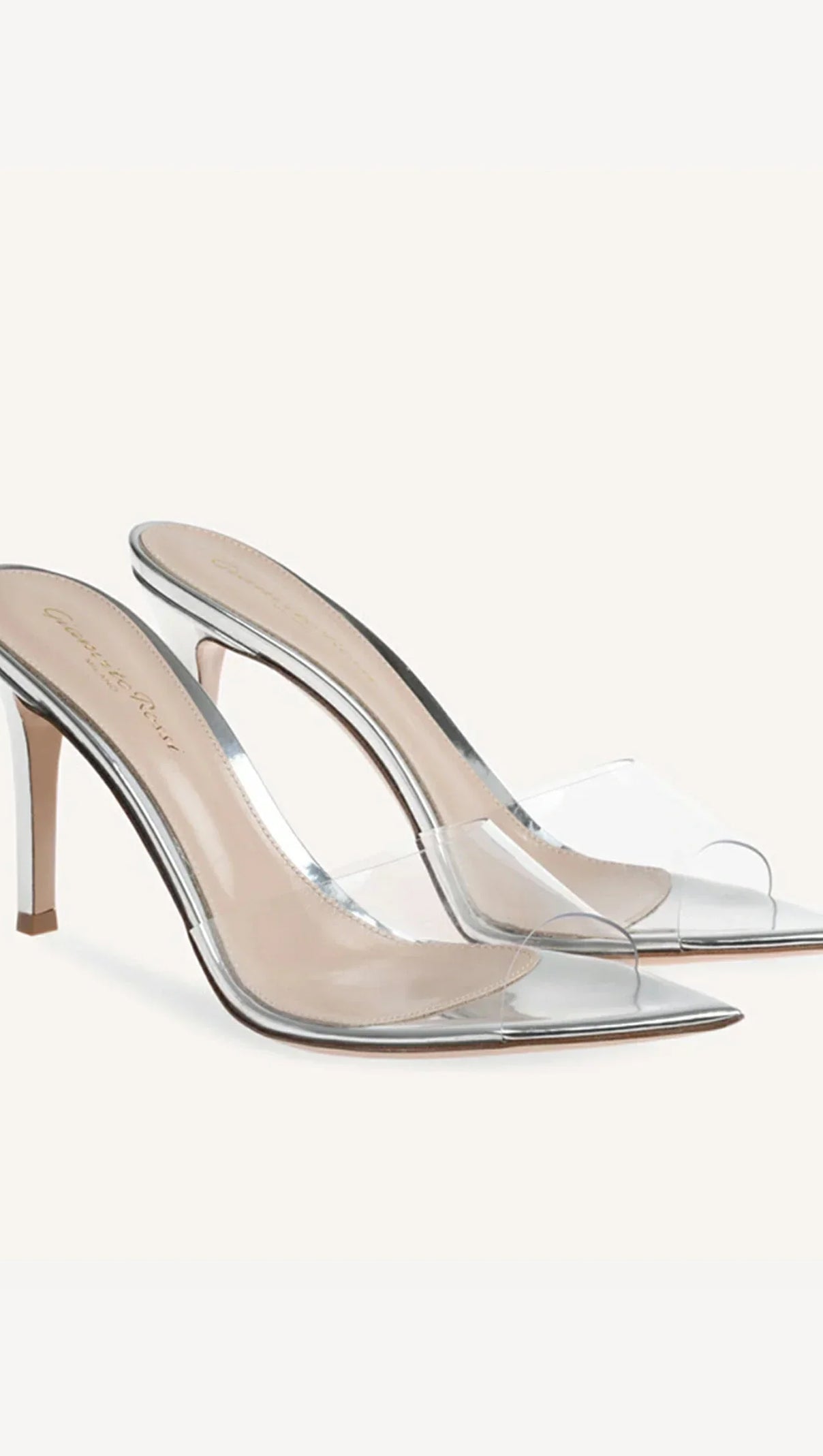 AIIZIE CAETLYN CLEAR MONOCHROME HEELS - product image