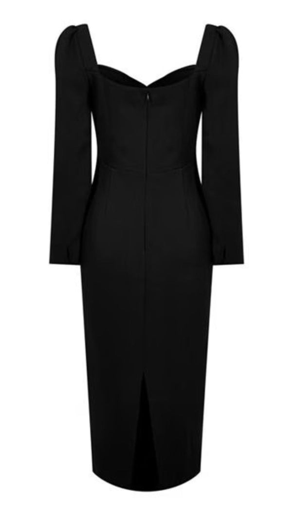AIIZIE DIAMANTE BOW MIDI DRESS - product image