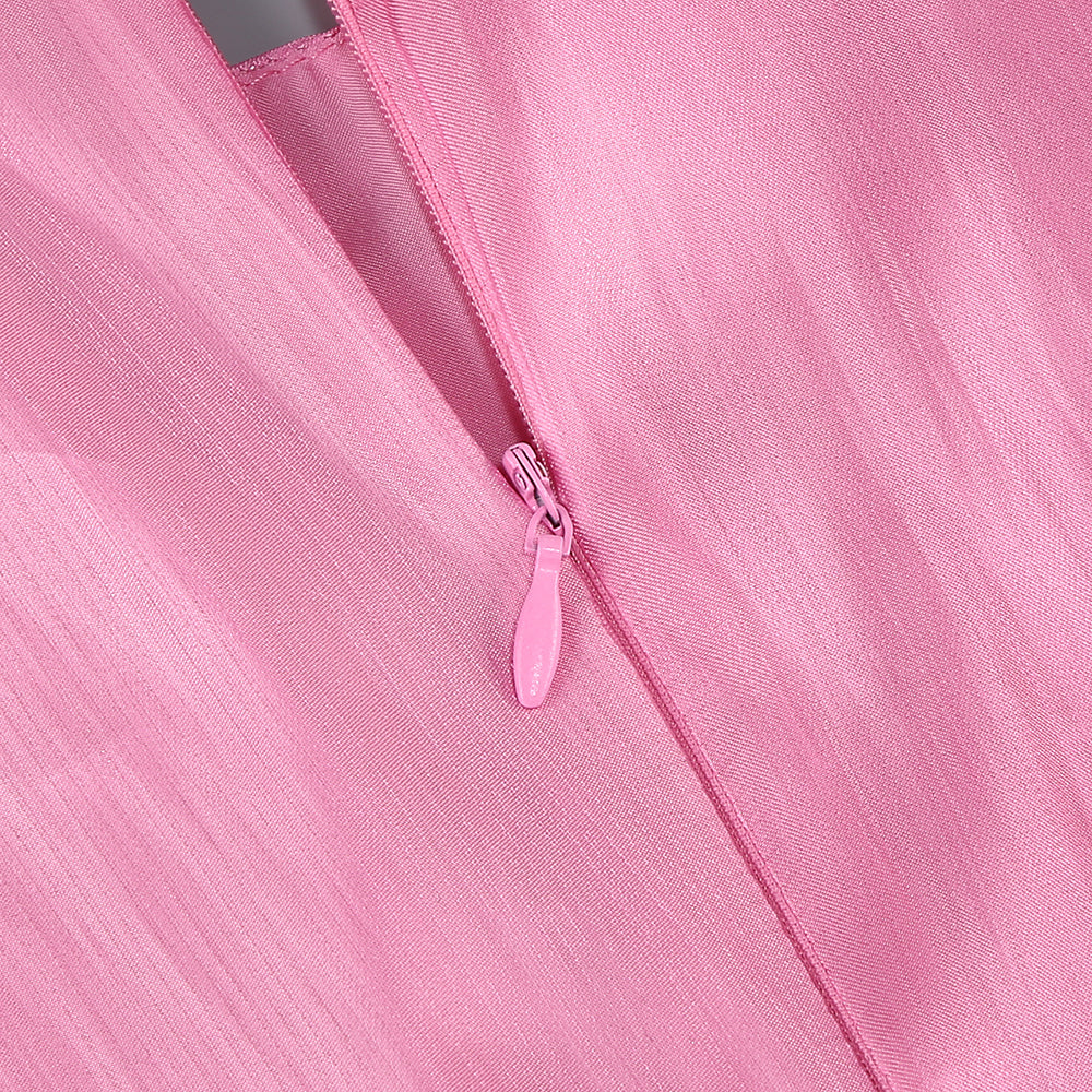 AIIZIE MANDY SLIT SLEEVE RUCHED MAXI DRESS IN ROSE PINK - product image