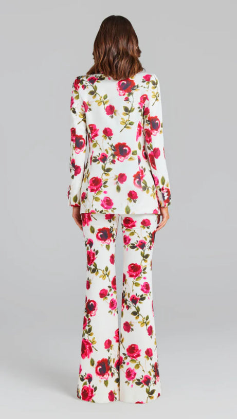 Bedrucktes Langarmhemd, Hosenträgerhose, Anzug