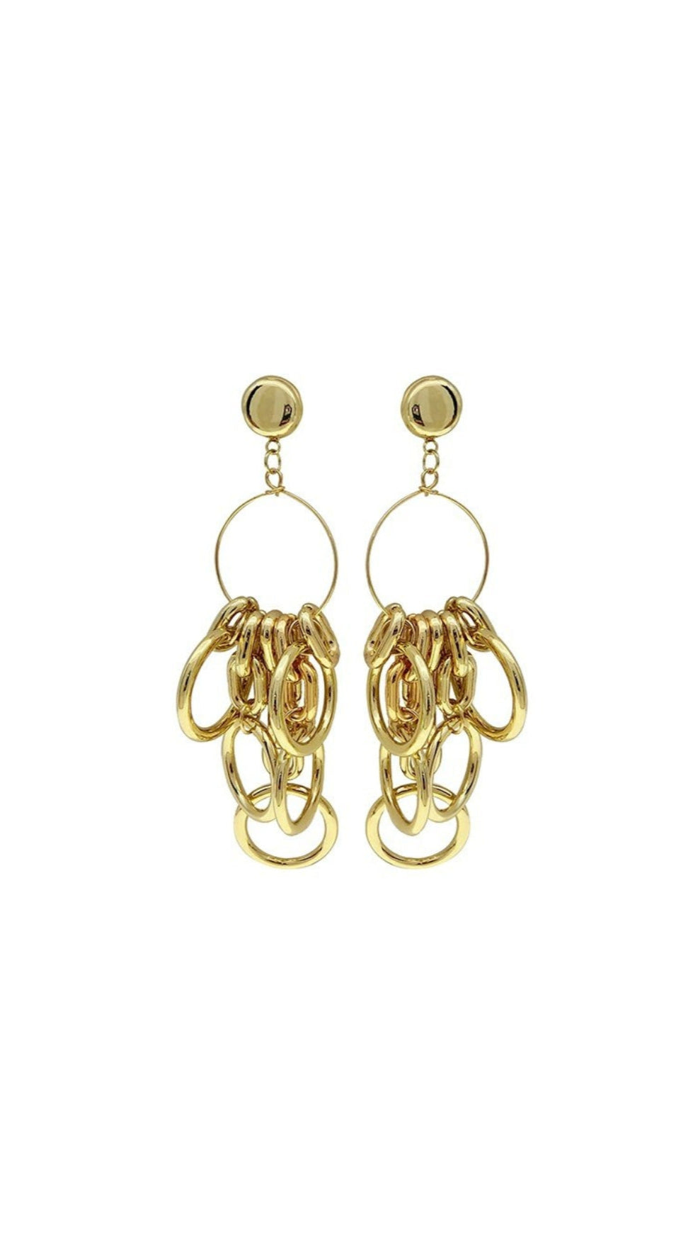 GOLD CIRCLE ALLOY EARRINGS