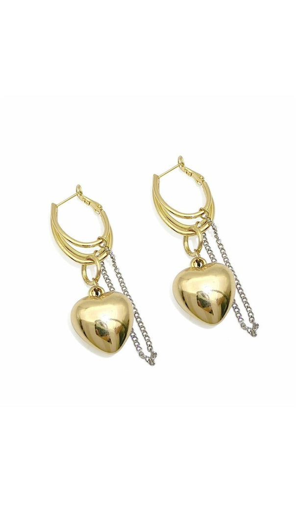 AIIZIE GOLDEN LOVE ALLOY EARRINGS - product image