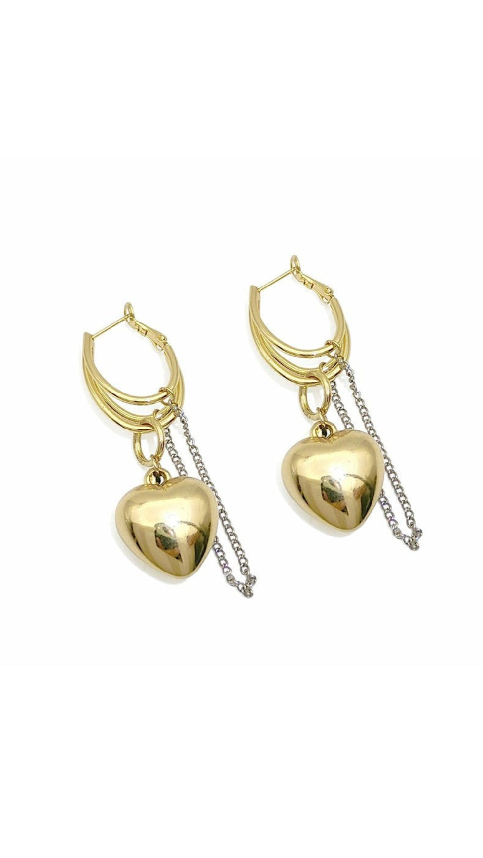 GOLDEN LOVE ALLOY EARRINGS
