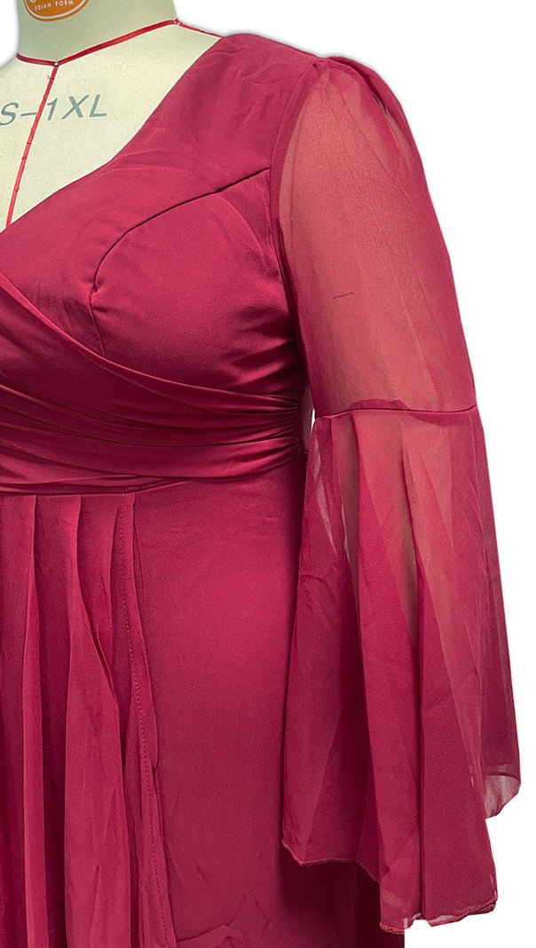 AIIZIE PERSEPHONE V-NECK SPLIT MAXI DRESS - product image