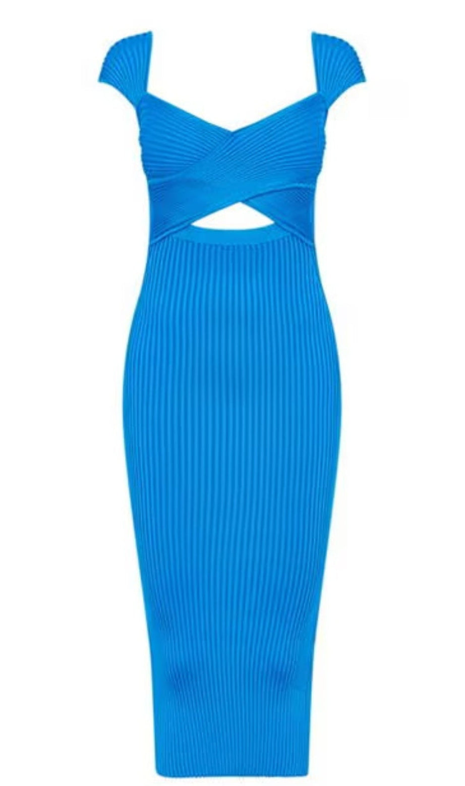 ABITO MIDI INTRECCIATO IN TESSUTO ELASTICIZZATO
