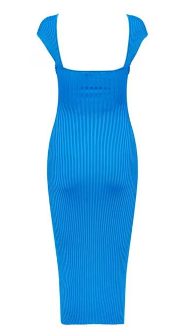 AIIZIE CROSS-OVER STRETCH-WOVEN MIDI DRESS - product image