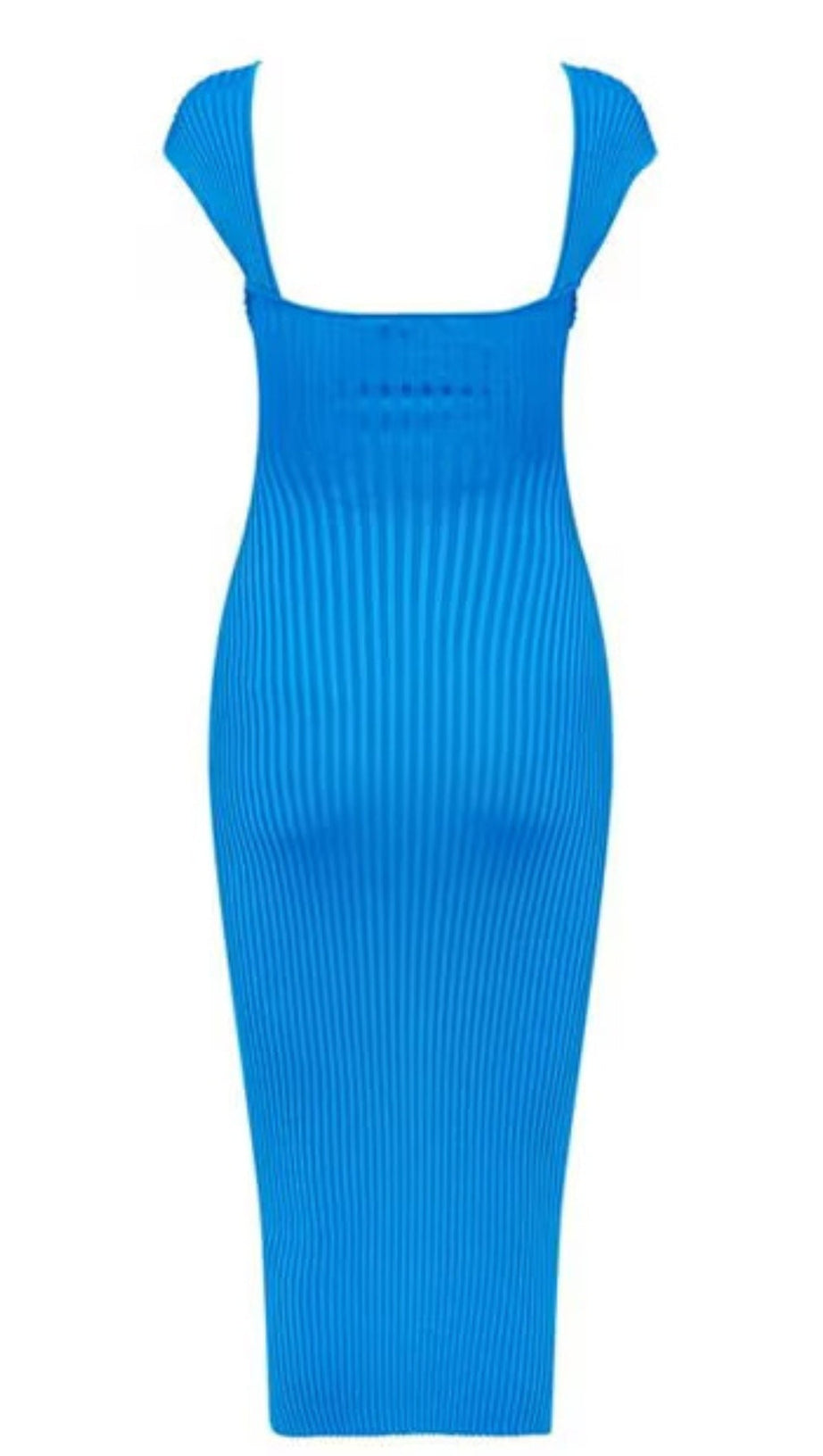 CROSS-OVER STRETCH-WOVEN MIDI DRESS
