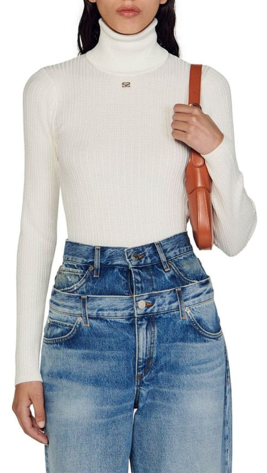 CABLE KNIT TURTLENECK SWEATER