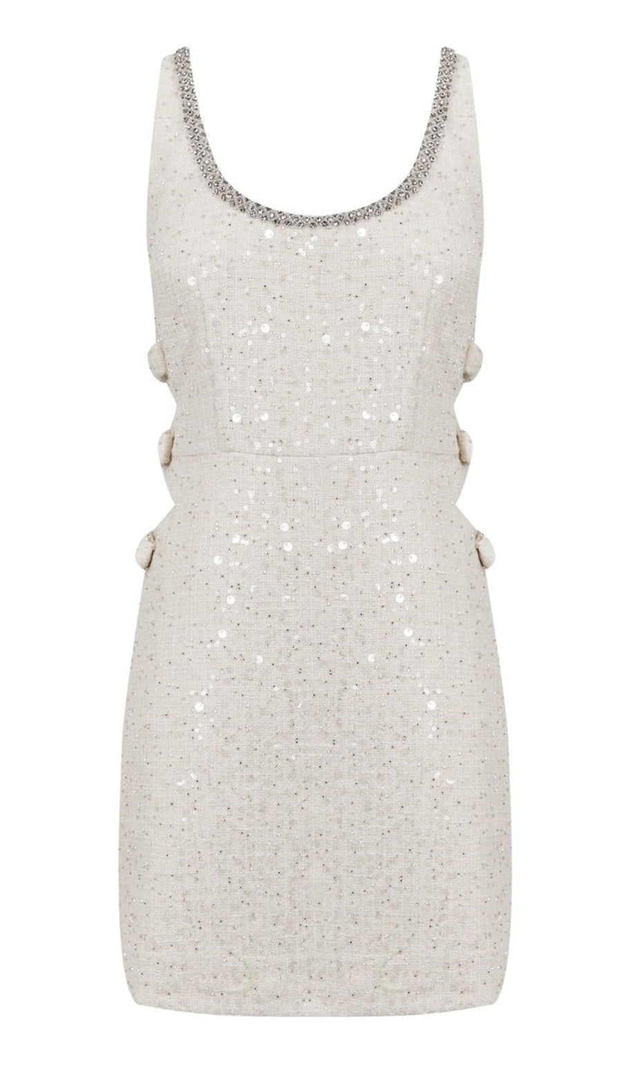 MINI ABITO CON TAGLIO BOUCLE