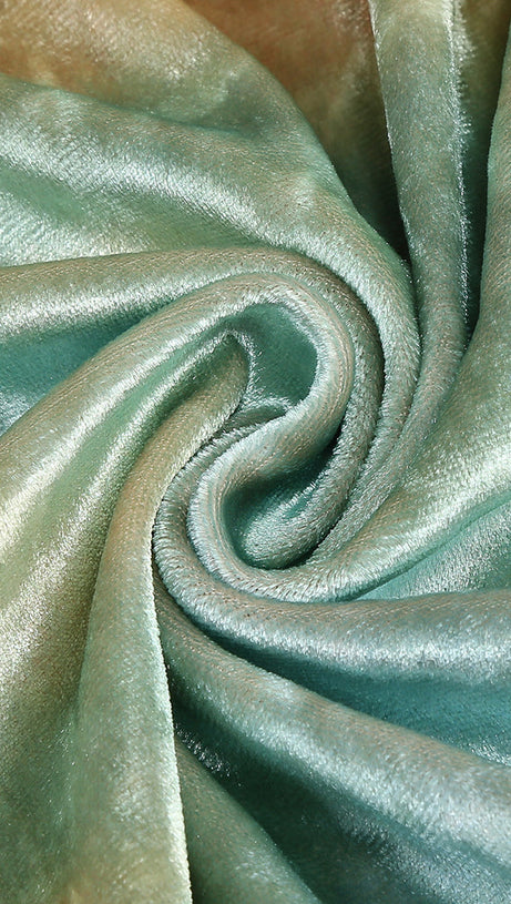 RUCHED VELVET STRAPLESS MIDI DRESS IN GREEN BROWN