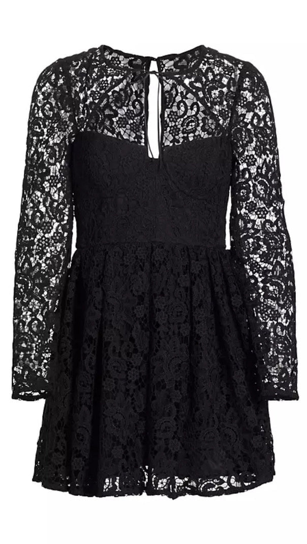 AIIZIE LACE TIE-NECK MINIDRESS - product image