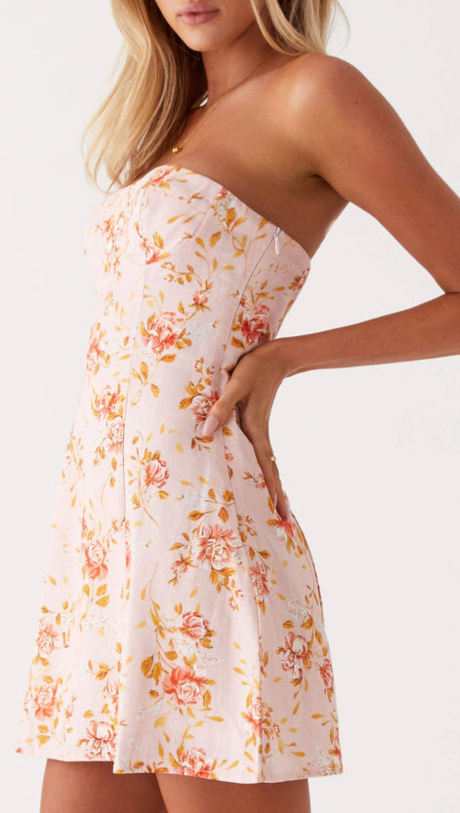 CALI STRAPLESS MINI DRESS