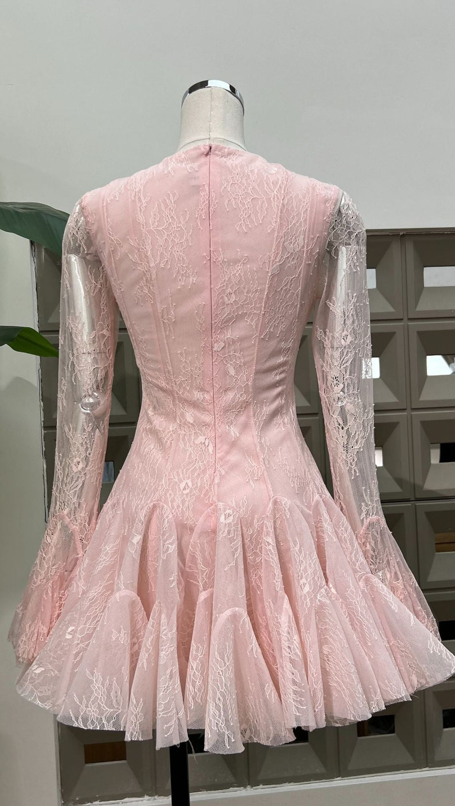 INA BLACK LACE MINI DRESS - ELEGANT LONG SLEEVE COCKTAIL DRESS