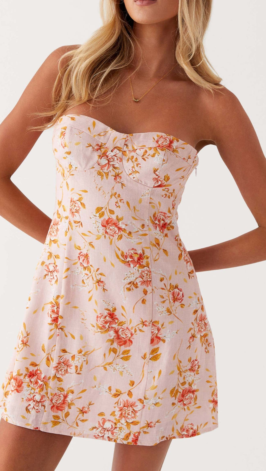 CALI STRAPLESS MINI DRESS