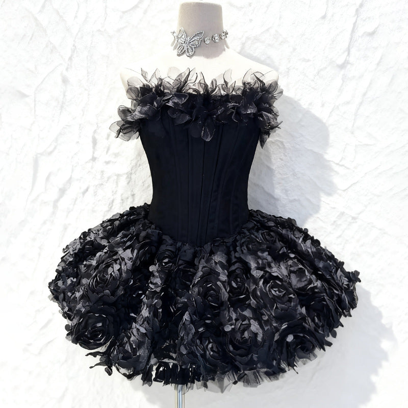 Irma Strapless Corset Floral Mini Dress - Pink Party & Date Night Gown