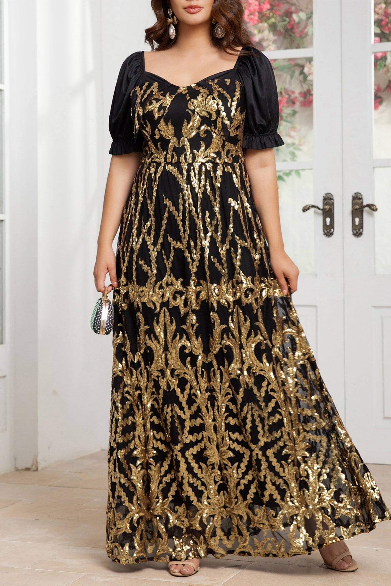 AIIZIE AZALEA SHORT SLEEVE MAXI DRESS - product image