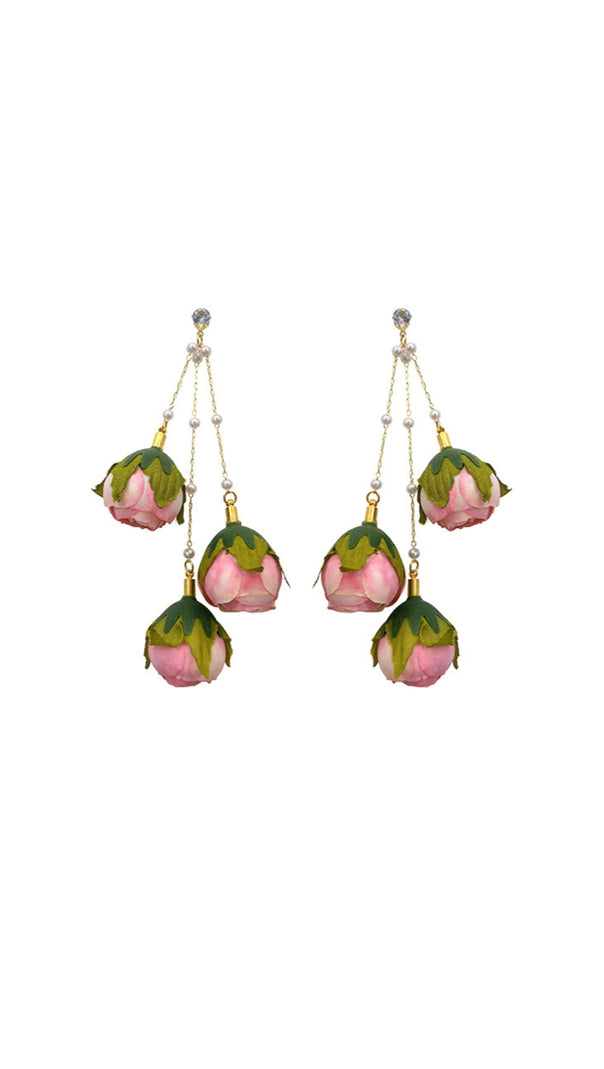 AIIZIE IMITATION ROSE TASSEL EARRINGS - product image