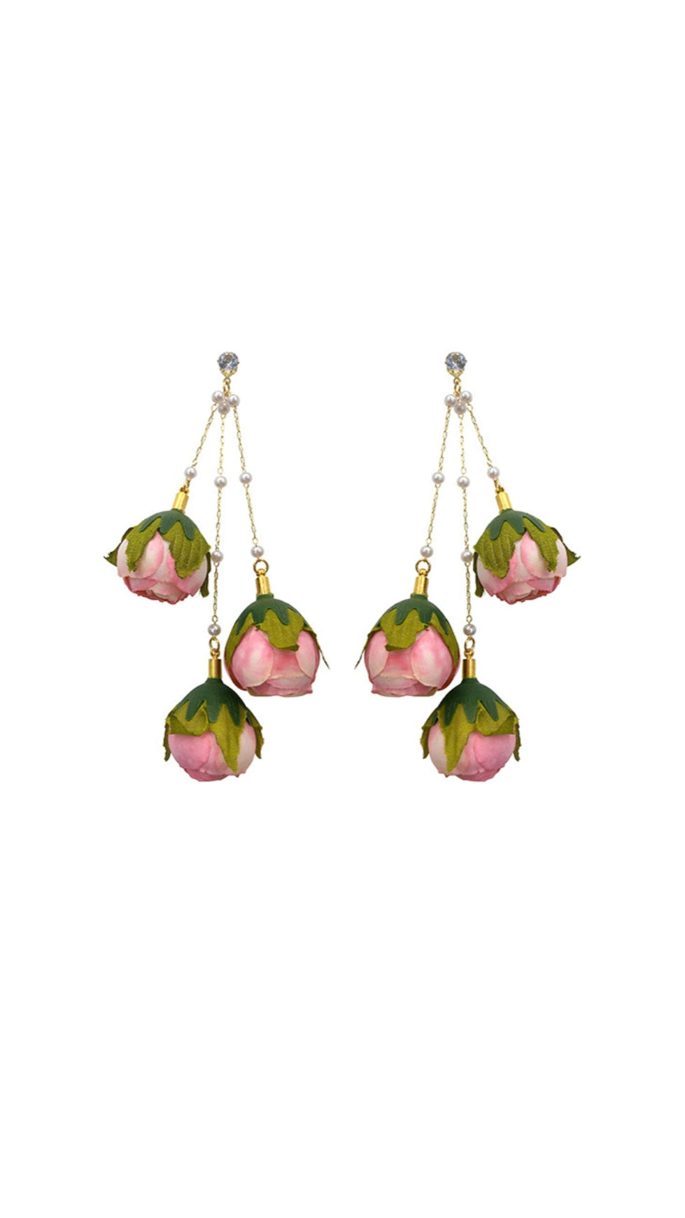 IMITATION ROSE TASSEL EARRINGS