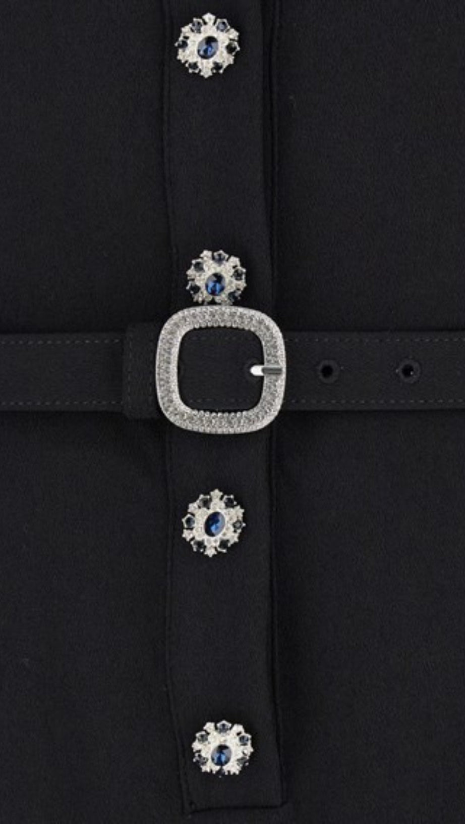 BLACK CREPE CONTRAST MINI DRESS