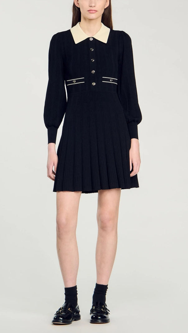 AIIZIE PLEATED KNIT DRESS - product image