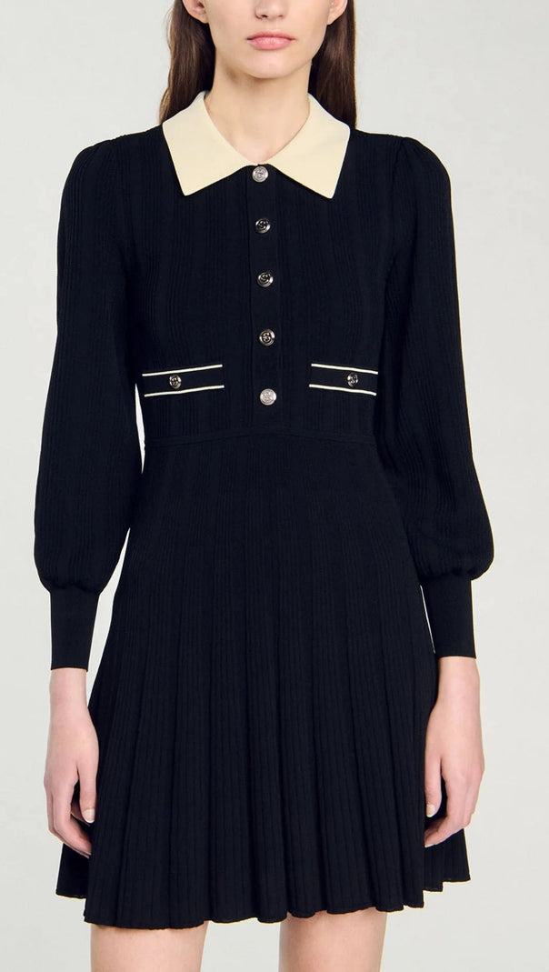 AIIZIE PLEATED KNIT DRESS - product image