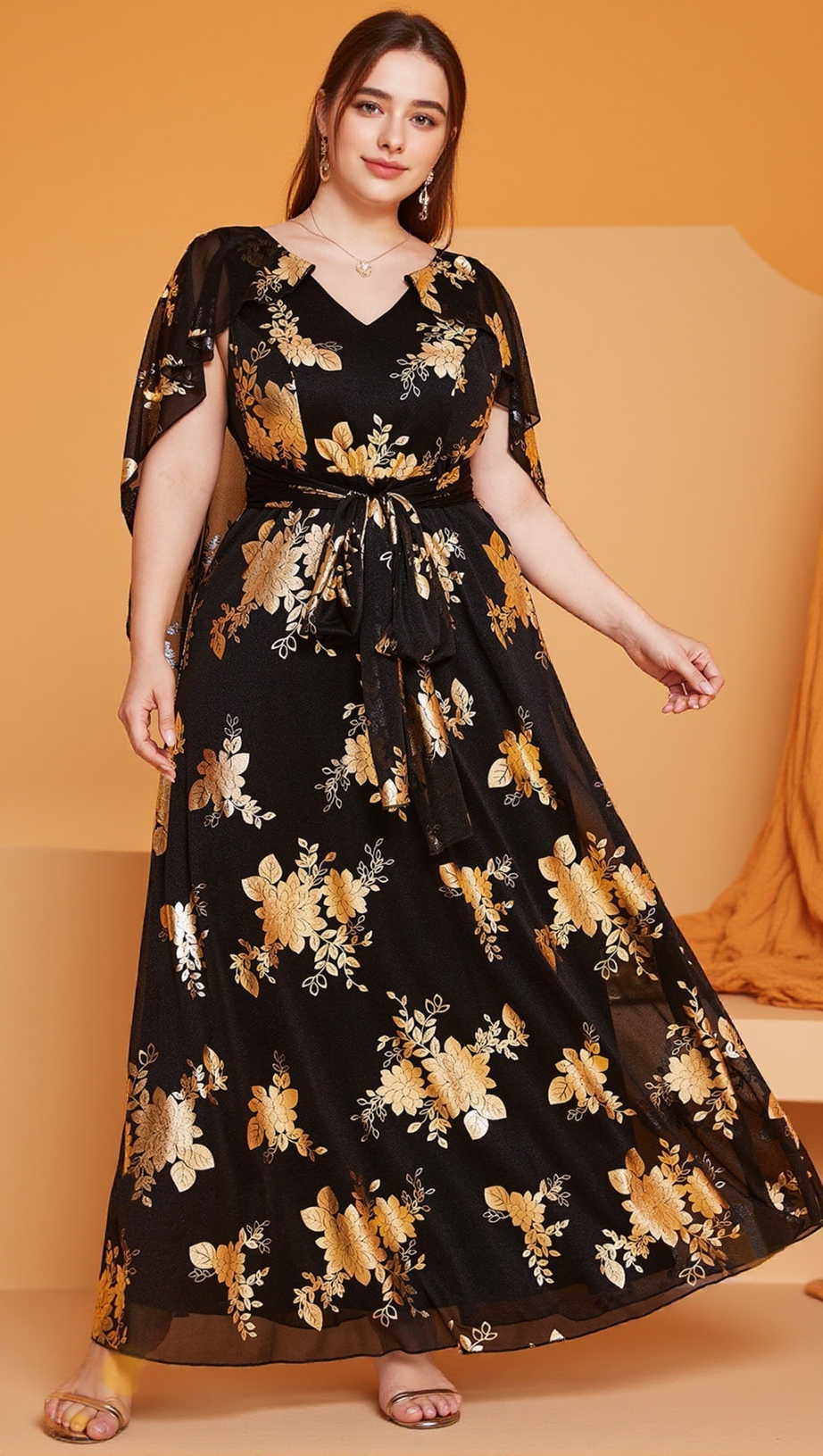 ABITO LUNGO STAMPATO ROSALIND