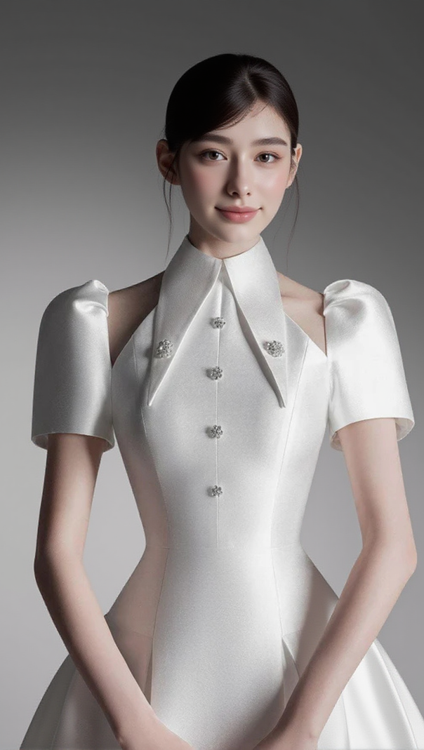 AIIZIE PUFF SLEEVE CUT OUT A-LINE MINI DRESS IN APRICOT - product image