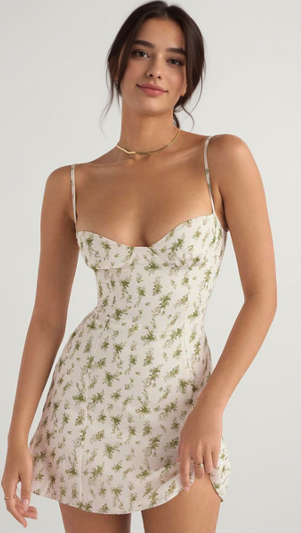 AIIZIE CHRISTIANA GARDEN PRINTED MINI DRESS - product image