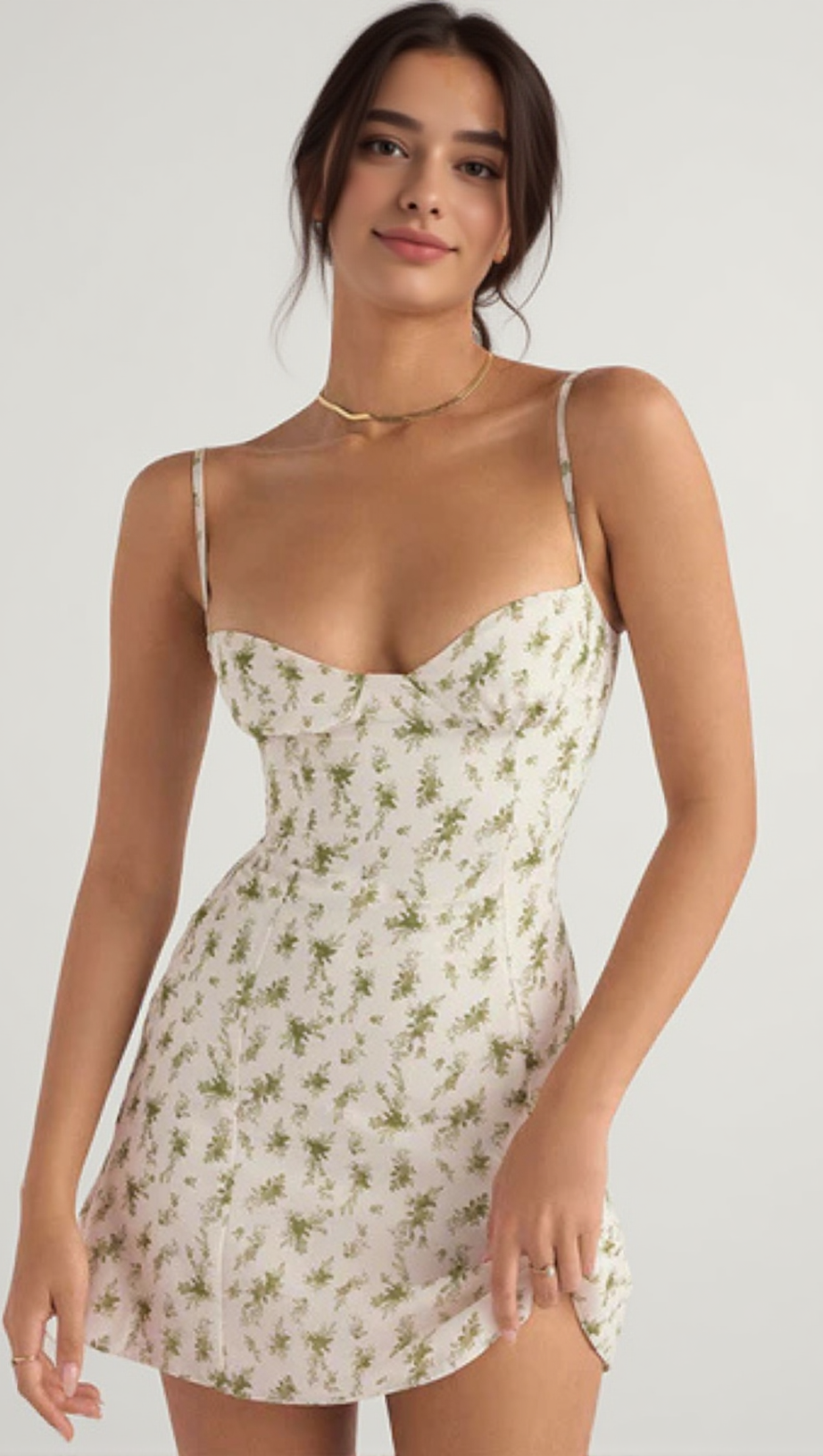 CHRISTIANA GARDEN PRINTED MINI DRESS