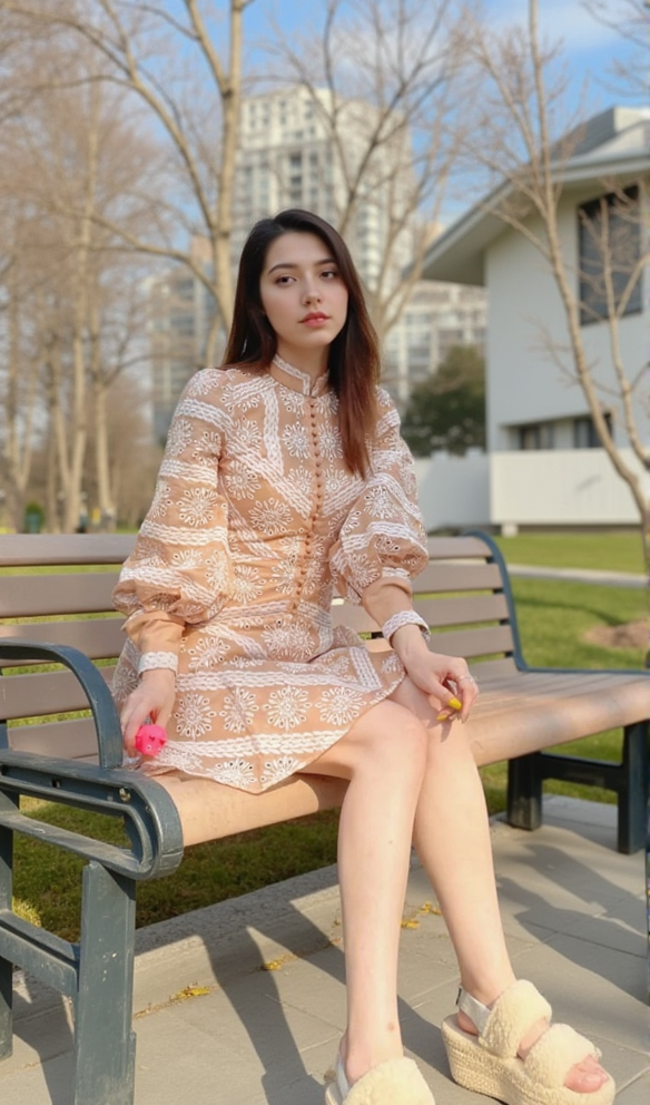 AIIZIE VINTAGE LONG SLEEVE MINI DRESS - product image