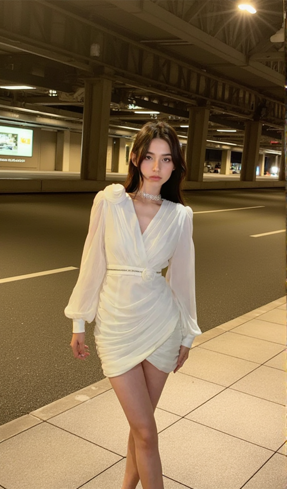 AIIZIE FLORAL EMBELLISHED CREP BODYCON MINI DRESS - product image