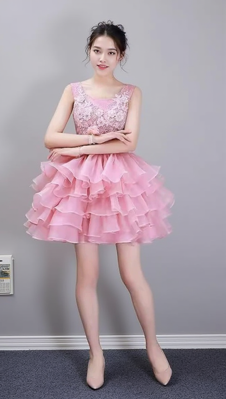 ANESKA MINIKLEID MIT BLUMENMUSTER