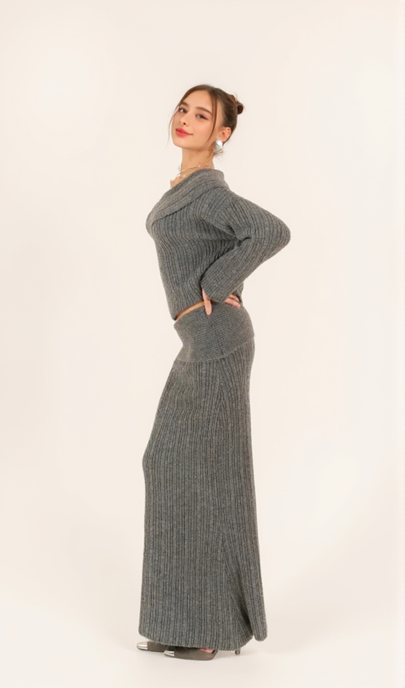 AIIZIE GEORGIA OFF-SHOULDER KNITTED SET - product image