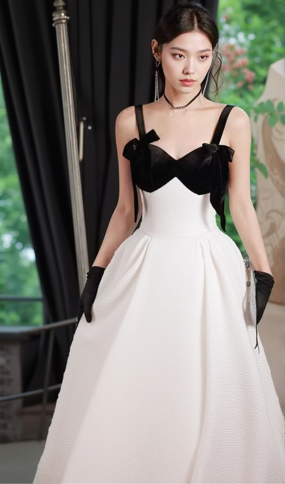 PATCHWORK MAXI DRESS IN WHITE