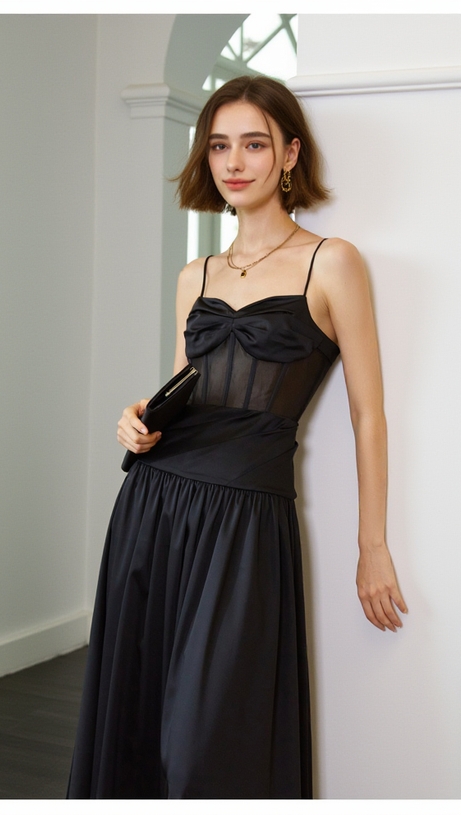 FISHBONE TUBE MAXI DRESS