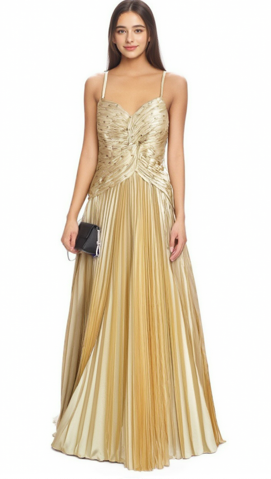 ELINE PLEATED MAXI DRESS