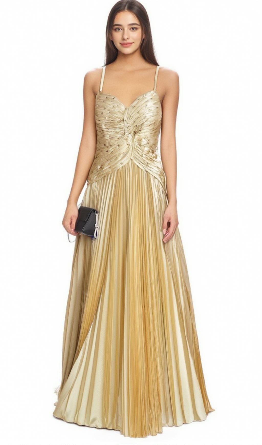 ELINE PLEATED MAXI DRESS