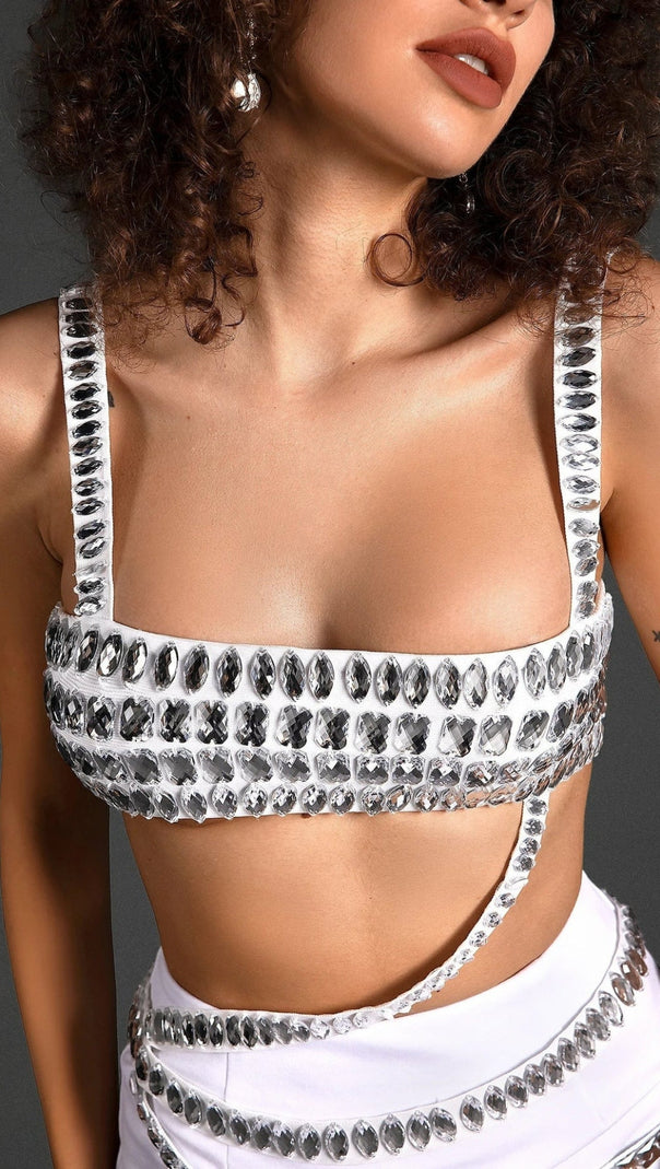 AIIZIE CRYSTAL TWO-PIECE SET IN WHITE - product image