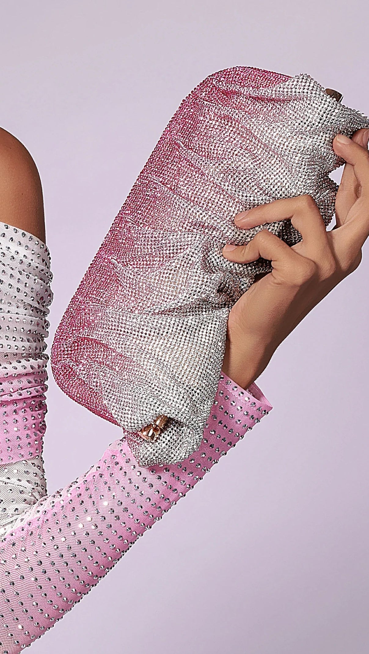 AIIZIE EBONY PLEAT DIAMOND CLUTCHES - product image