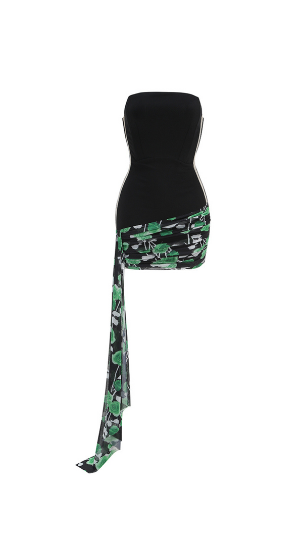 AIIZIE VERA ROSE PRINT STRAPLESS MINI DRESS - product image