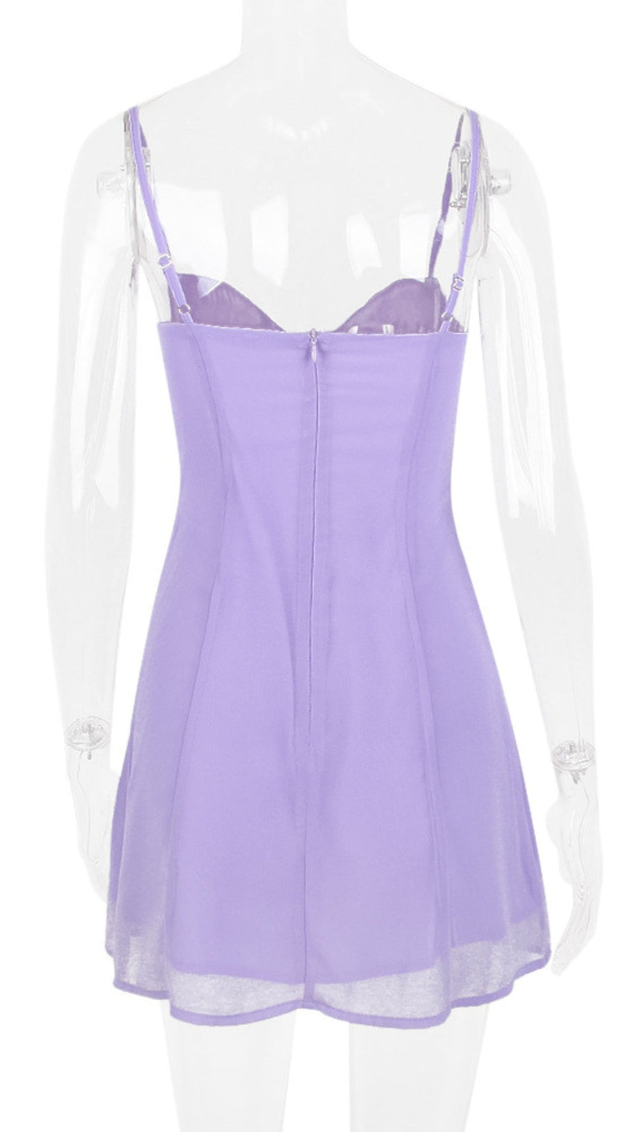 CHRISTIANA LAVENDER MINI DRESS IN PURPLE