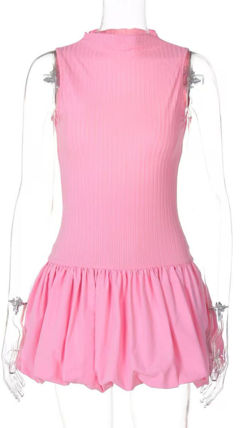BACKLESS BUBBLE MINI DRESS