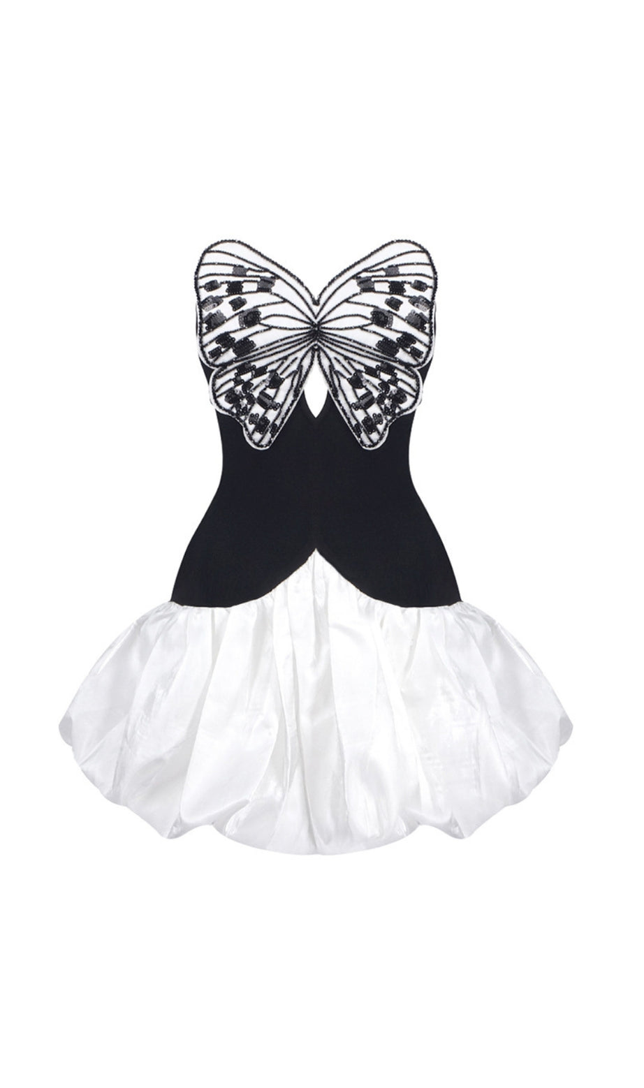 Butterfly embroidered dress