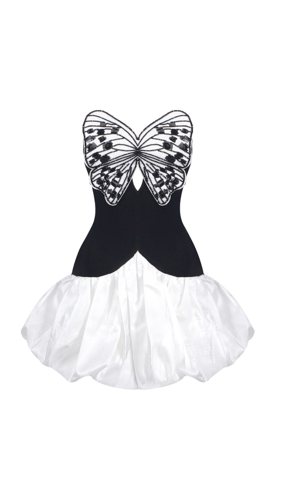 BUTTERFLY EMBROIDERED DRESS